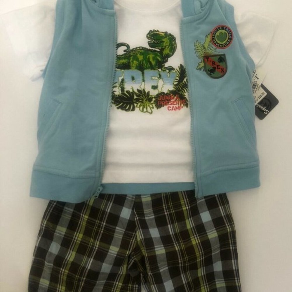 Kids Headquarters Boys 12M Dinosaurs 3pc set - Picture 13 of 14